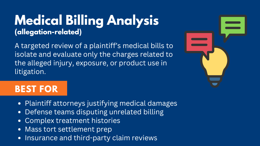 Medical Billing Analysis (allegation-related): Best For