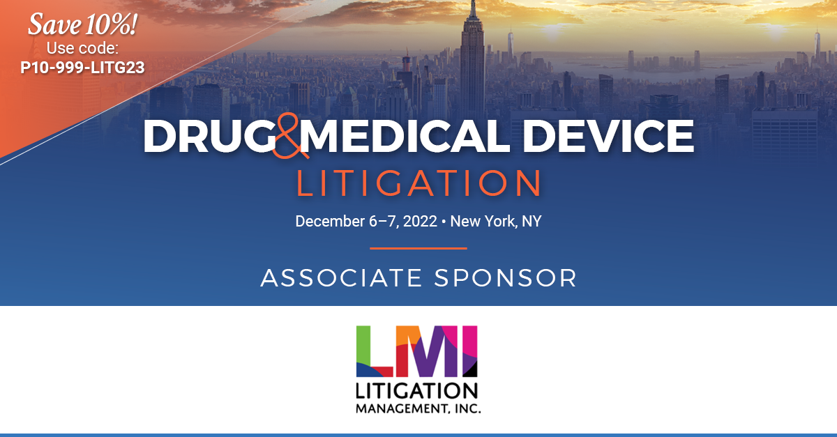 LMI is an Associate Sponsor of the 2023 ACI Drug and Medical Device Litigation Conference