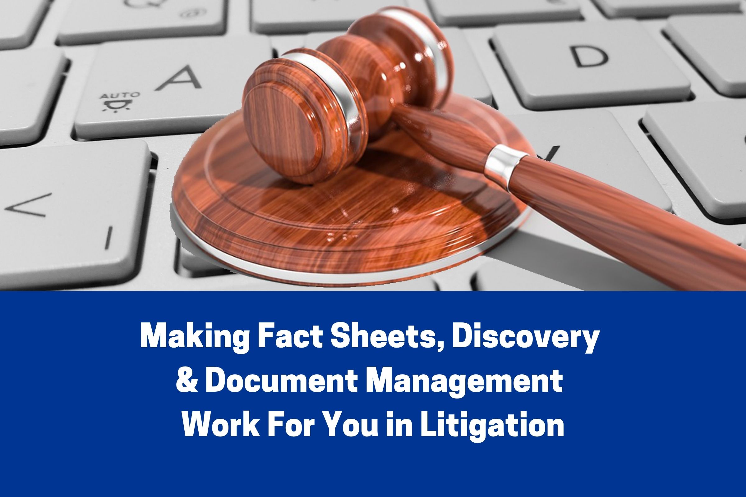 Making Fact Sheets, Discovery and Document Management Work For You in Litigation