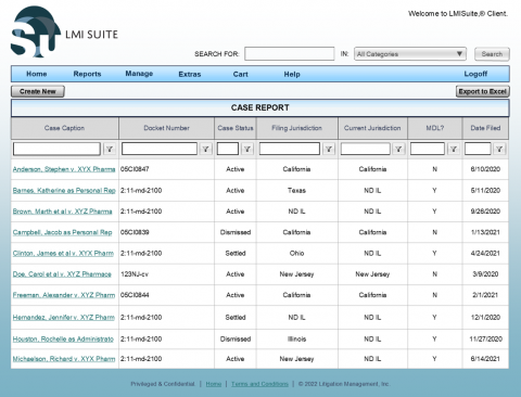 LMI Suite screenshot of sample report